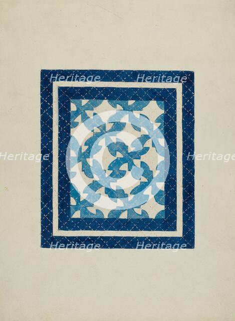 Patchwork Quilt, 1935/1942. Creator: Genevieve Sherlock.