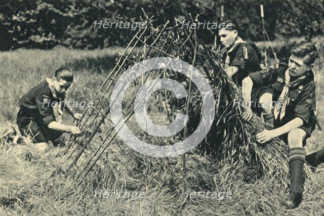 'Scouts Making a Shelter', 1944. Creator: Unknown.