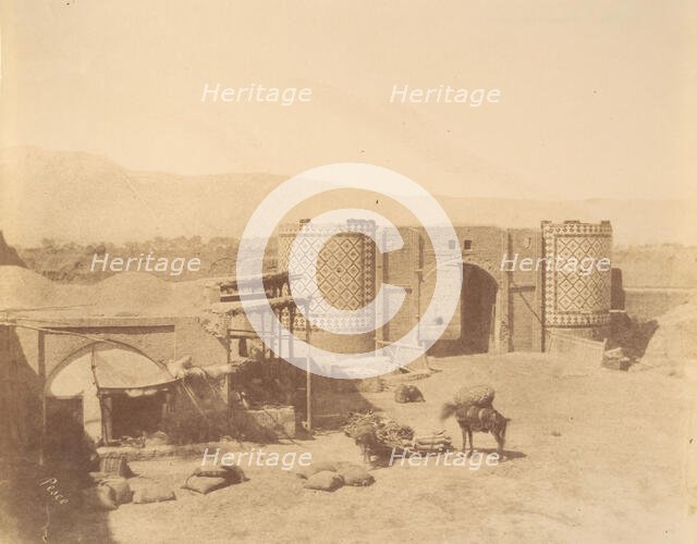 [Gate of Government, Teheran, Iran], 1840s-60s. Creator: Luigi Pesce.