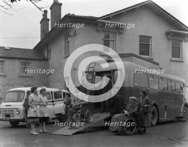 Paraplegic bus, Pontefract, West Yorkshire, 1960. Artist: Michael Walters
