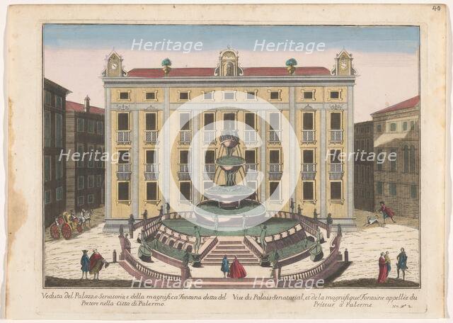 View of the Palazzo Senatorio in Palermo, 1700-1799. Creator: Unknown.