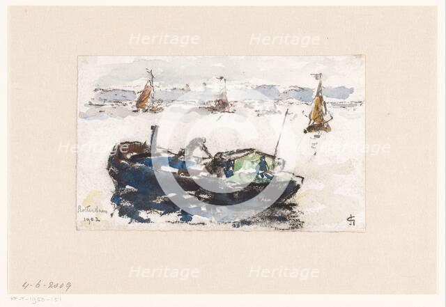 View of the Maas near Rotterdam, 1902. Creator: Carel Nicolaas Storm.