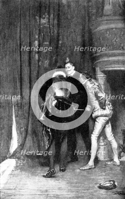 Pictures from the Royal Academy: Waiting for the Duc de Guise - Seymour Lucas, A.R.A., 1895. Creator: George Meisenbach.