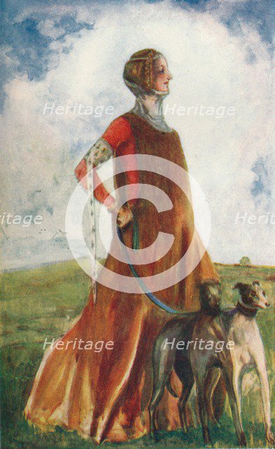 'A Woman of the Time of Edward III', 1907. Artist: Dion Clayton Calthrop.