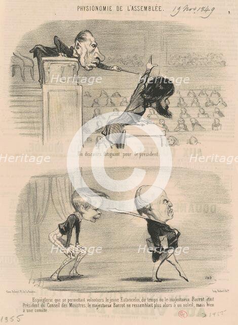 Un discours fatiguant pour le président, 19th century. Creator: Honore Daumier.