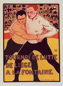 Affiche belge pour un "Tournoi de Lutte"., c1900. Creator: Armand Rassenfosse.