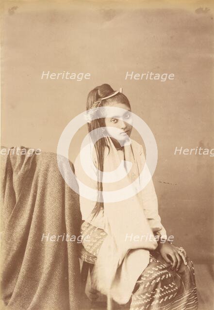 Burmese Type Silk Sitter, about 1885. Creator: Felice Beato.