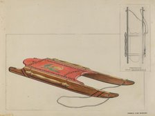 Child's Sled, c. 1937. Creator: Francis Law Durand.