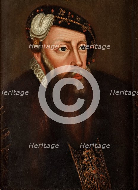 Portrait of the King Gustav I of Sweden (1496-1560). Artist: Pasch, Ulrika Fredrika (1735-1796)