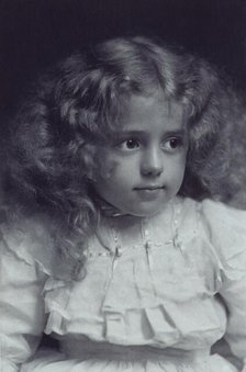 Little girl with fair, wavy hair, c1900. Creator: Addie Kilburn Robinson.