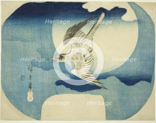 A Cuckoo against the Moon, c. 1843/46. Creator: Ando Hiroshige.