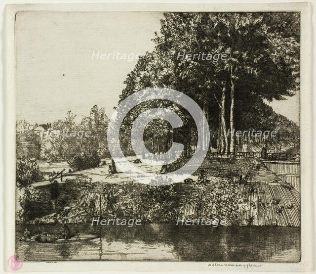 Canal at Charenton, 1901. Creator: Donald Shaw MacLaughlan.