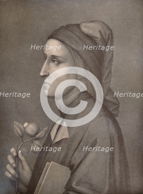 Dante Alighieri, Italian poet, 19th century (1894). Artist: Eduardo Chiossone.