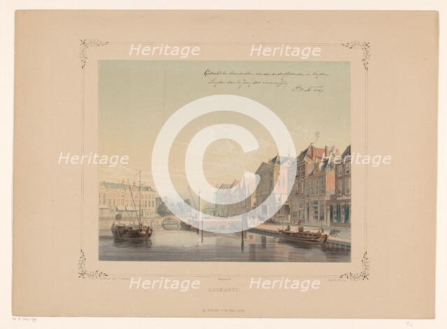 View of the Aalmarkt in Leiden, 1854. Creator: Gerardus Johannes Bos.