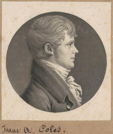 Isaac A. Coles, 1807-1808. Creator: Charles Balthazar Julien Févret de Saint-Mémin.