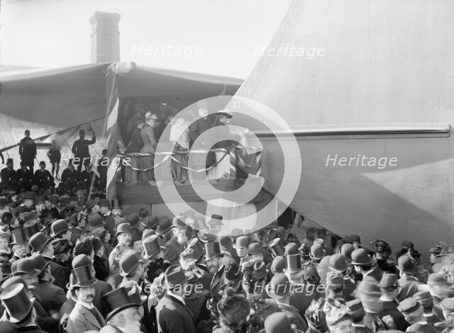 U.S.S. Maine, just before the launching, 1889. Creator: Unknown.