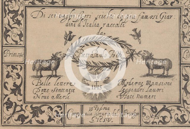 Ghirlanda: Di sei vaghi fiori scielti da piu famosi Giardini d'Italia, title pa..., October 1, 1604. Creators: Pietro Paulo Tozzi, Antonello Bertozzi, Sebastian Zanella.