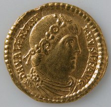 Solidus of Valentinian I (r. 364-375), Byzantine, 364-75. Creator: Unknown.