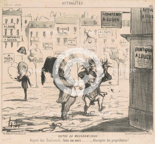 Suites du macadamisage, 19th century. Creator: Honore Daumier.