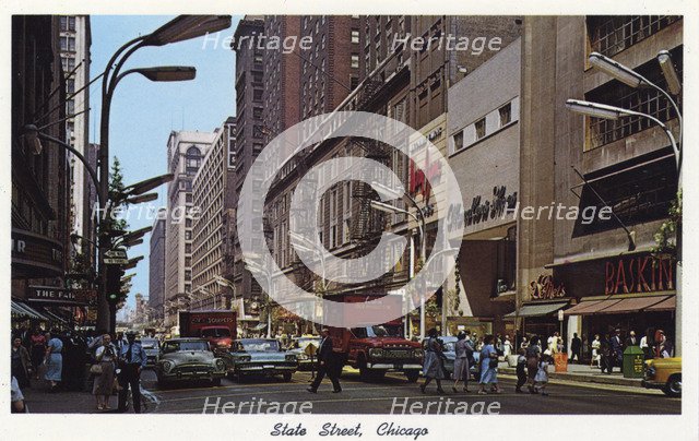 State Street, Chicago, Illinois, USA, 1959. Artist: Unknown