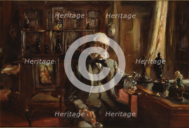 L'amateur chez lui (The Collector at Home), late 19th century. Artist: Charles Alexander.