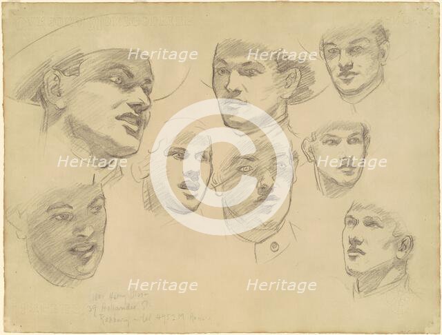 Studies for "Entering the War", 1920-1922. Creator: John Singer Sargent.