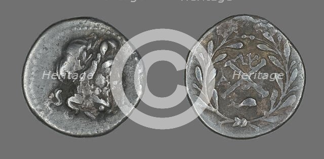 Hemidrachm (Coin) Depicting the God Zeus Amarios, 280-146 BCE. Creator: Unknown.