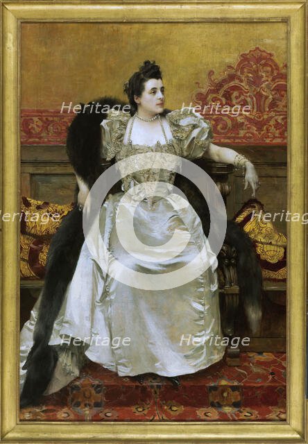 Portrait de Mme Gaston Menier, 1892. Creator: Francois Flameng.