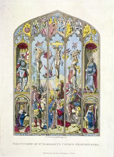 East window in St Margaret, Westminster, depicting the crucifixion, London, 1795. Artist: Anon