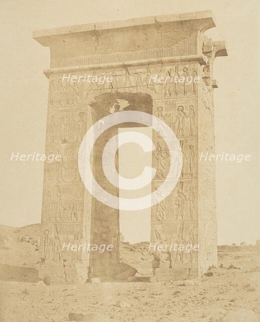 Gate of Ptolemy Philomeder, B.C. 180, Karnac, ca. 1856. Creator: Attributed to Robert Murray.