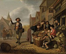 The Greengrocer's Shop De Buyskool, 1654. Creator: Jan Victors.