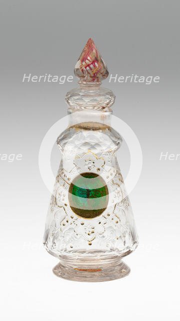 Flask, Bohemia, c. 1730. Creator: Bohemia Glass.