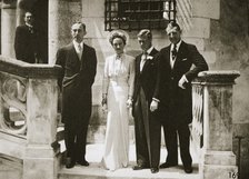 The wedding party at the marriage of the Duchess and Duke of Windsor, France, 3 June 1937. Artist: Unknown