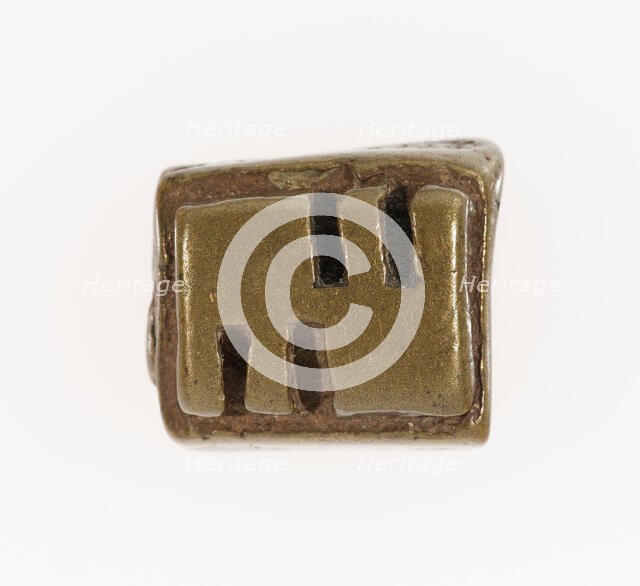 Goldweight with a Geometric Design, Ghana, 18th/19th century. Creator: Unknown.