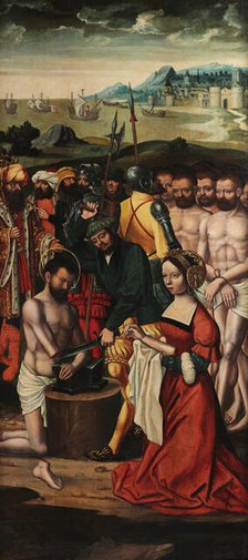 The Martyrdom of Saint Adrian, c1530. Creator: Lombard, Lambert (1505-1566).