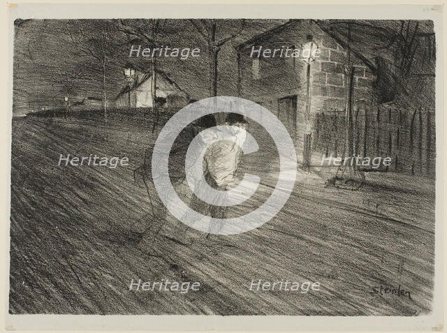 La rue Caulincourt, February 1896. Creator: Theophile Alexandre Steinlen.