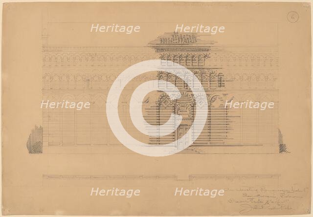 An Interesting Romanesque Treatment, San Giovanni, Pistoia, c. 1896. Creator: John Russell Pope.