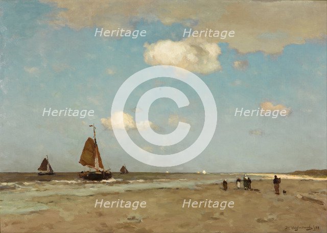 Beach scene, 1887. Artist: Weissenbruch, Hendrik Johannes (Jan Hendrik) (1824-1903)