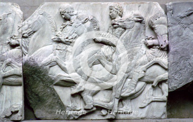 Part of the Elgin Marbles from the Parthenon, 5th century BC. Artist: Unknown