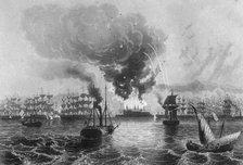 Bombardment of St Jean D'Acre by Admiral Sir Charles Napier, 3 November 1840 (c1857).Artist: H Winkles