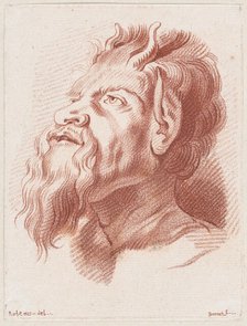 Head of a satyr, ca. 1755-93. Creator: Louis Marin Bonnet.