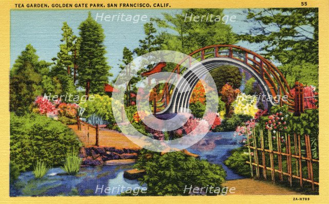 Tea Garden, Golden Gate Park, San Francisco, California, USA, 1932. Artist: Unknown
