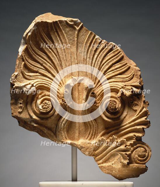 Anthemion of a Grave Stele; Floral Crown for a Grave Monument, about 320 BC. Creator: Unknown.