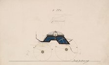 Design for 4 seat Phaeton, no top, no. 806, 1850-70. Creator: Brewster & Co.