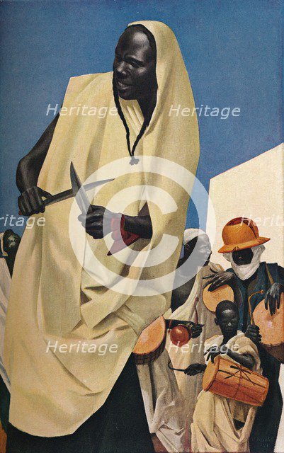 'The Kuli-Kuta Dance, Niamey', 1926. Artist: Alexandre Jacovleff.