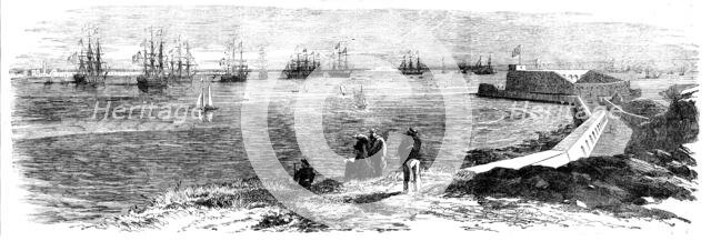 Cherbourg Roads: Mooring-ground for Men-of-War, 1858. Creator: Unknown.