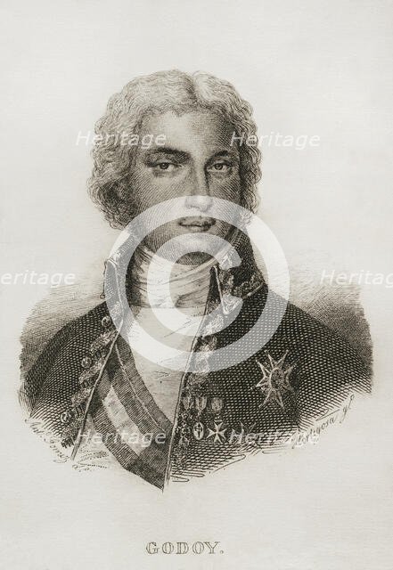 Manuel de Godoy y Alvarez de Faria, Spanish politician, 1851.  Creator: Pedro Hortigosa.
