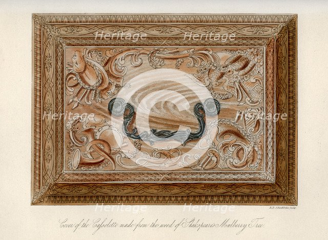 Carved cassolette made from the wood of Shakespeare's mulberry tree, c18th century, (1840). Artist: Robert Blemmell Schnebbelie