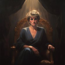 AI IMAGE - Portrait of Diana, Princess of Wales, 1990s, (2023).  Creator: Heritage Images.