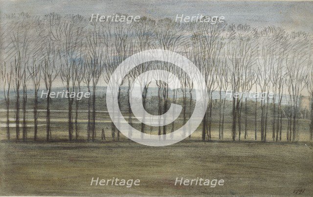 View from Merton College, 28 February 1791. Artist: John Baptist Malchair.